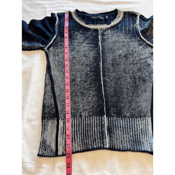 525 America Women's Sweater Navy White distressed look size M - Picture 10 of 10